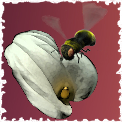 Цветок и 3D пчела 